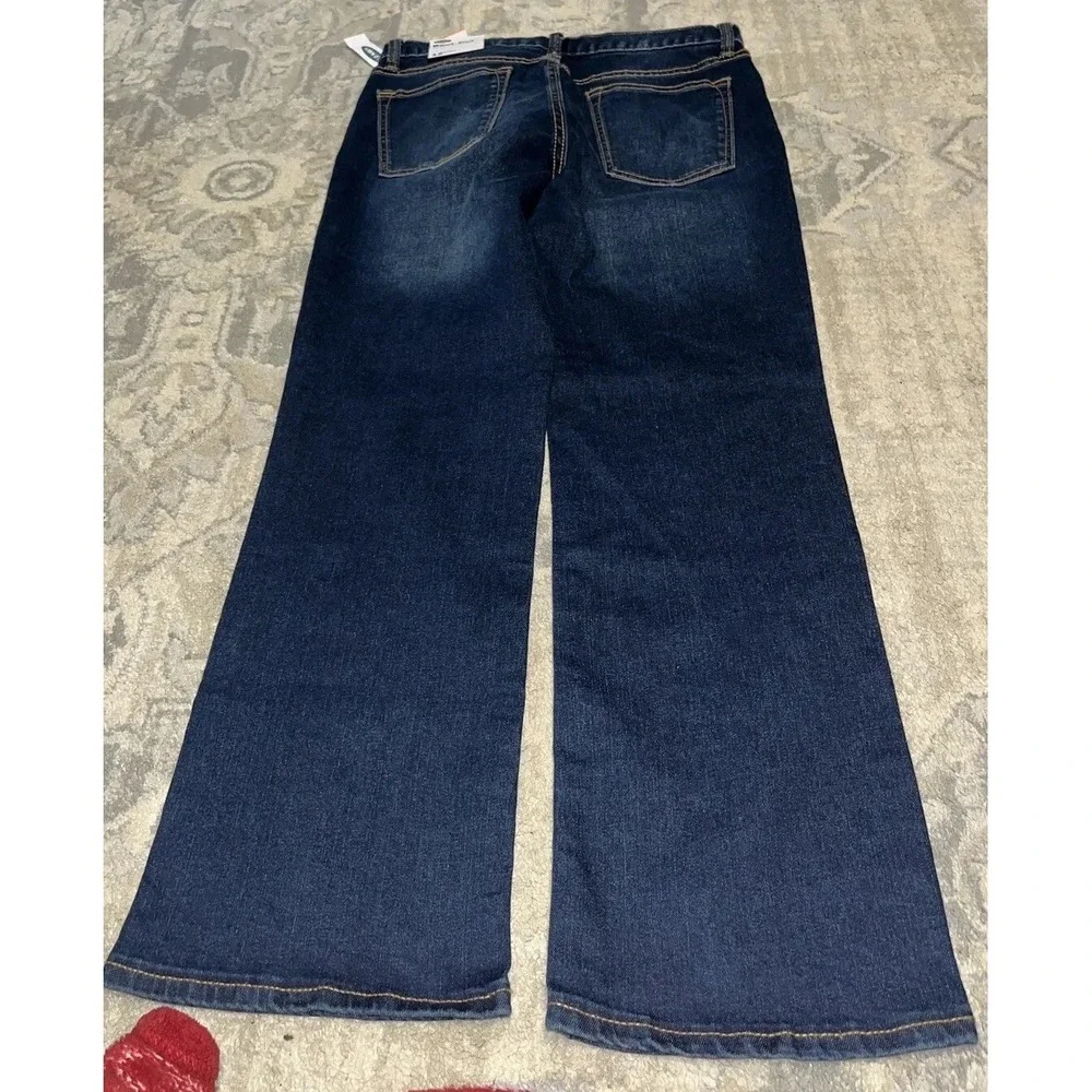 New Old Navy Youth Boys‎  Boot Cut Blue Jeans Sz 12 Husky Adjustable Waist